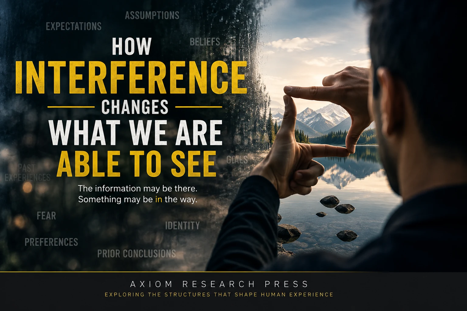 Interference affecting perception and what a person is able to see and recognize.